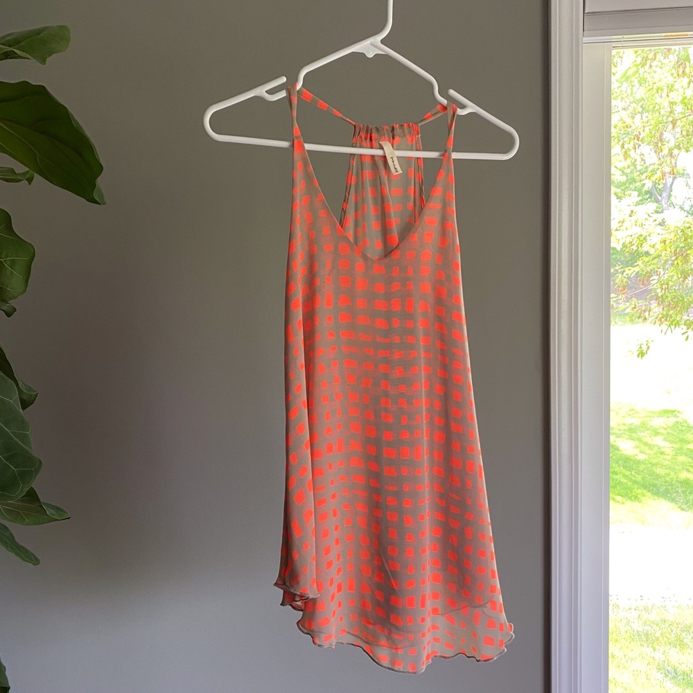 Tyche | Orange & Tan Tank Top